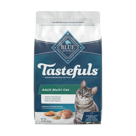 UPC: 0840243105786 | Blue Buffalo Tastefuls Multi Cat Natural Adult Dry Cat Food Chicken and Turkey 15lb bag