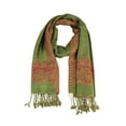 thumbnail image 2 of Paskmlna® Border Pattern Double Layered Reversible Woven Pashmina Shawl Scarf Wrap Stole #18, 2 of 3