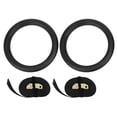 thumbnail image 2 of 1Pair Exercise Gymnastic Hanging Rings Strength Training Indoor Fitness Supply Black,, 2 of 5
