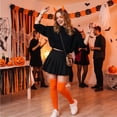 thumbnail image 6 of Halloween 1 pair Women's Thigh High Socks, Polyester Non-Transparent Over-the-Knee Stockings, Halloween Style Stretchy Socks for Cosplay and Party Wear, 6 of 6