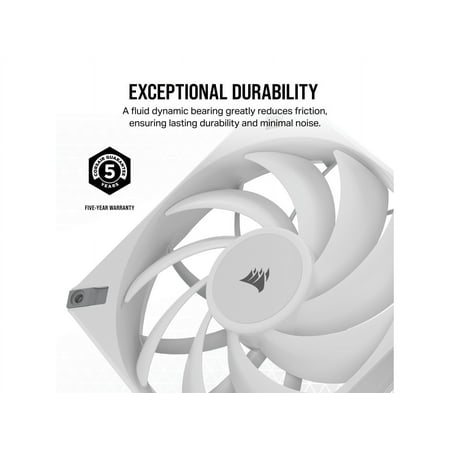 CORSAIR - AF140 RGB ELITE 140mm Computer Case Fan  with AirGuide Technology (2-pack) - White