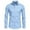 Mens Clothing Light Blue, variant on Mens Big and Tall Dressy Blouses, Long Sleeve Shirts for Men Fall Casual Stretch Slimming Fit Solid Color Lapel Button Down T-Shirts with Pockets S-3XL