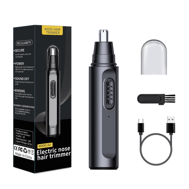 Recortador de Vello Nasal EXMYSO A3 Recargable por USB e Impermeable