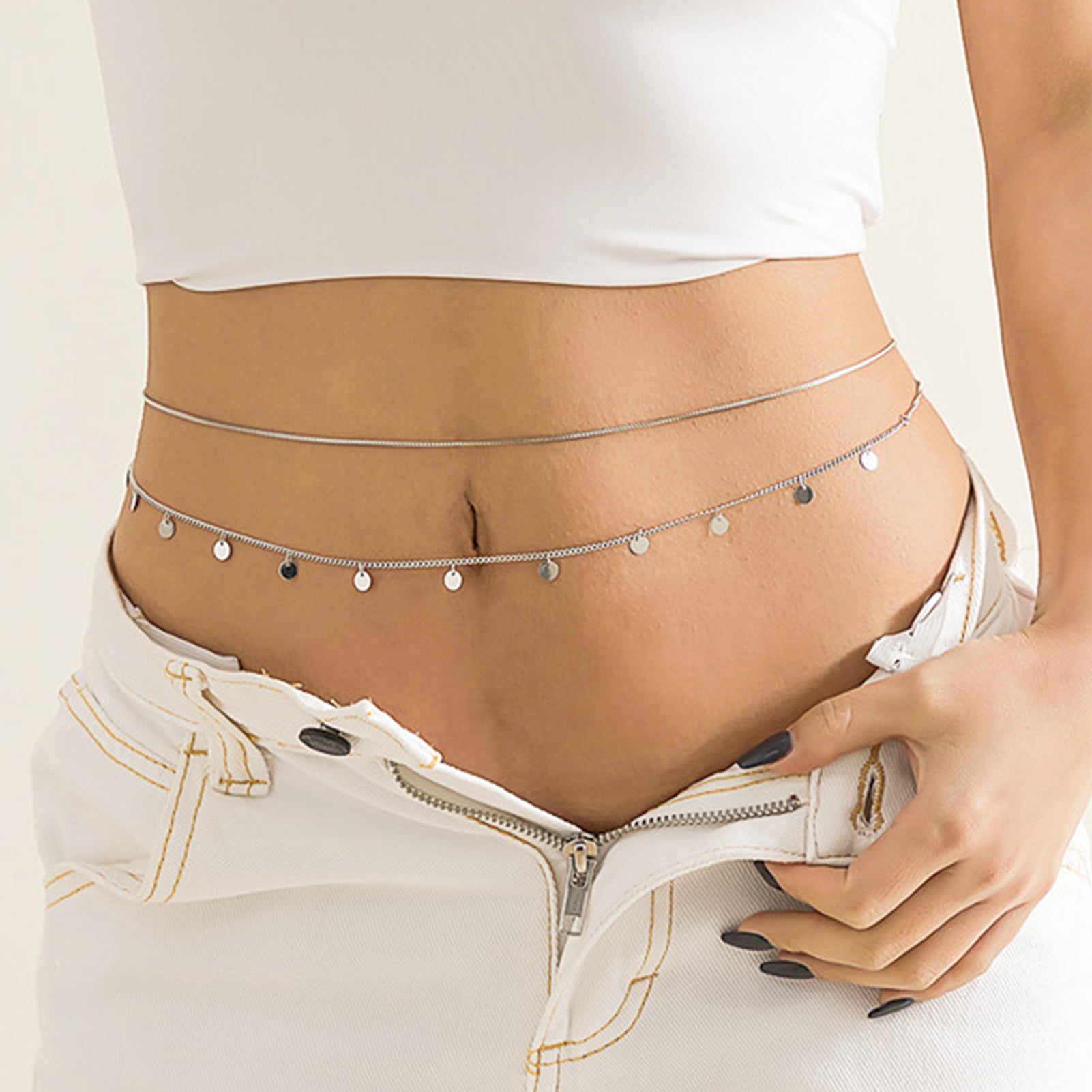 Kaufe Jewelry multi-layer cross pendant waist chain pants metal accessories  sweet cool spicy girl