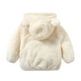 Baby Girl Fluffy Jumpsuit Hooded Jacket Coat with Pants (624Month