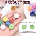 thumbnail image 2 of Uxcell 20mm Resin Rhinestone Beads for Beadable Pen, 20 Pack Ball Disco Beads for Jewelry Making, Light Green AB, 2 of 7