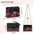 thumbnail image 7 of KUIFORTI Red Rose Leather Cross Body Bag Fashion Comfortable Lightweight Medium Shoulder Handbags Durable Shoulder Bag Wallets with Chain Strap for Camping Parties, 7 of 7
