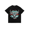 thumbnail image 1 of Camiseta con estampado de calavera bohemia, tops con estampado de girasoles y boho del lejano oeste, camiseta con estampado de calavera bohemia de piel de vaca, camisa del lejano oeste, 1 of 7