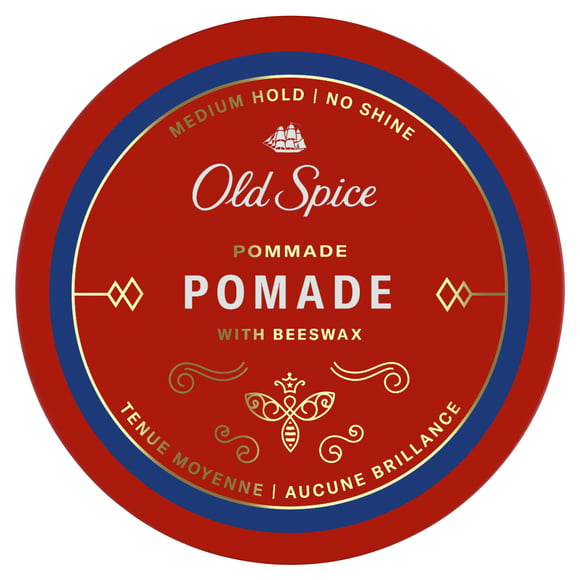 Old Spice Men's Hair Styling Pomade, All Hair Types, Matte Finish, Medium Hold, 2.2 oz