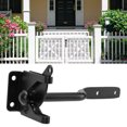 thumbnail image 3 of Carbon Steel Gate Hardwares, Rustproof Wood Fence Gate Latch Black Brushed Surfaces   for Sliding Doors, 3 of 8