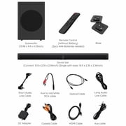 GCZ Soundbar with Subwoofer, 2.1 CH Separable Sound Bars for TV, Bluetooth/HDMI-ARC/Aux/Opt 3D Surround Sound