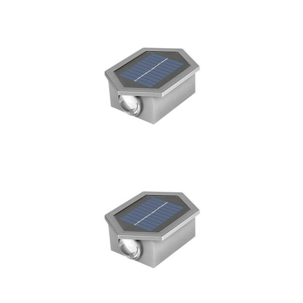 Cateissary Lámpara de pared con energía solar ecológica: inalámbrica de larga duración Luz fría y cálida LED impermeable para exteriores Type1 NO1