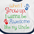 thumbnail image 4 of Inktastic Awesome Like My Uncle Boys or Girls Baby Bib, 4 of 4
