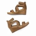 thumbnail image 2 of Sandalia DREAM PAIRS NINI-3 Cuña Tacón 6 cm Camel Talla 9, 2 of 5