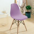 thumbnail image 3 of Armless Shell Chair Seat Cover Chair Cover Dining Room Slipcover Comfortable Side Chair Covers - dark gray, 3 of 7