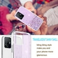 thumbnail image 4 of Compatible with Xiaomi 11T Pro Case Glitter Clear Green,for Xiaomi 11T Phone Case Silicone Transparent Soft TPU Women Girls Shockproof Protective Slim Cover (Purple), 4 of 14