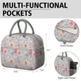 thumbnail image 6 of Womens Pioneer Flower Floral Print Pattern Lunch Box for Work,Insulated Lunch Bag for Women,Loncheras Para Mujer,Leakproof Adult Lunch Bag for Work,Beach,Travel,Picnic,Camping, 6 of 7