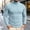Light Blue, variant on Gamivast Men's Mock Neck Ribbed Sweater Long Sleeve Slim Fit Pullover Soft Casual Tops for Daily Wear Autumn Winter