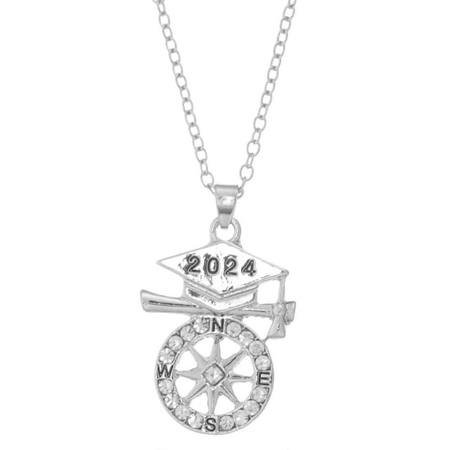 Unique Design Graduation Necklace Decorative Jewelry For Women 28.00X2.00X0.20CM Silver 1Set