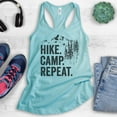 thumbnail image 2 of Hike Camp Repeat Tank Top, Ladies Racerback Tank Top, Hike Tank, Hiking Tank, Camping Tank, Camper Tank, Cancun, Large, 2 of 3
