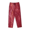 thumbnail image 4 of Goofa Abstract Red Marble Printed Soft Pajama Pants for Women, Wide Leg Comfy Casual Lounge Yoga Pants-, 4 of 9