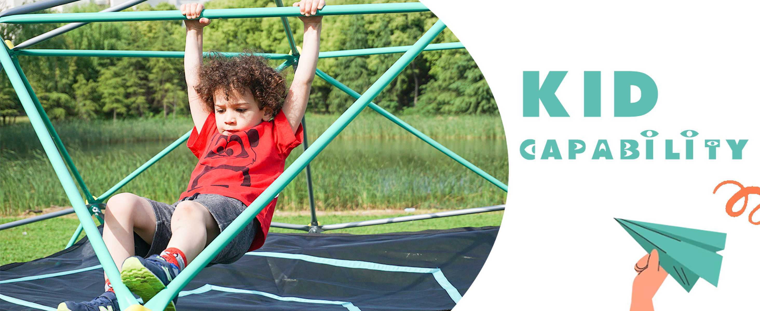 EUROCO 1000LBS 13 FT Outdoor Dome Climber for 5-7 Kids, Jungle Gym with Hammock for Kids Outdoor Play Equipment , Anti-Rust, UV Resistant, Easy Assembly, Age3+, Green