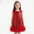 thumbnail image 2 of Toddler Girls Sparkly Dress Sleeveless A Line Birthday Party Dresses with Layered Tulle Wedding Gown, 2 of 7