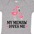 thumbnail image 4 of Inktastic Memaw Loves Me Girl Flamingo Girls Baby Bodysuit, 4 of 5