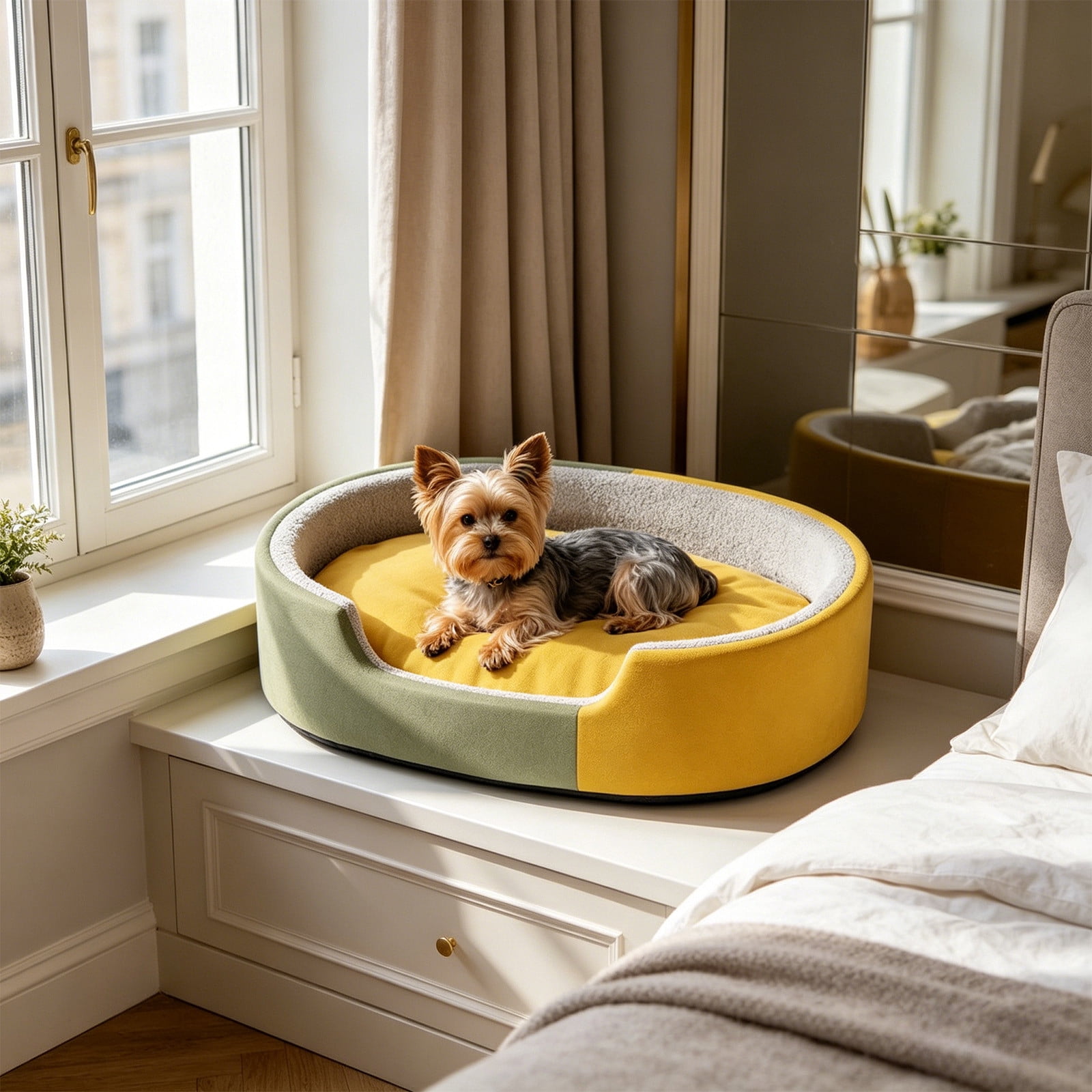 Cat Dog Beds for Indoor All Season Cats Pet Kennel Washable Cats Bed Dog Blanket with Removable Cover Bed Pad