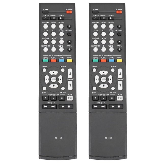 2 mandos a distancia de repuesto para el receptor AV RC-1189, RC-1196, RC-1193 y RC-1192 Avr-S700W