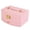 Pink, variant on Teqhome Jewelry Organizer Box for Women Girl Wife 2-Layer PU Leather Travel Jewelry Storage Case with for Earrings Bracelets Rings Necklaces (Pink)