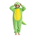 thumbnail image 6 of YunPes Cute Dinosaur Onesie Kids Soft Flannel Zipper Jumpsuit 3D Spikes & Tail Halloween Party Funny Animal Dress-Up Wear for Boys & Girls, 6 of 8