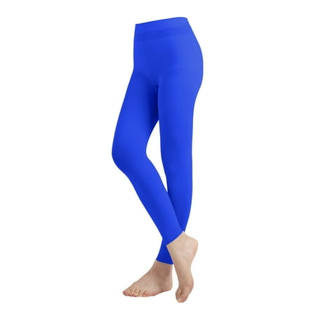 EMEM Apparel Women s Ladies Solid Colored Seamless Opaque Dance Ballet Costume Full Length Microfiber Footless Tights Leggings Stockings Royal Blue B EMEM Apparel Women s Ladies Solid Colored Seamless Opaque Dance Ballet Costume Full Length Microfiber Footless Tights Leggings Stockings Royal Blue B