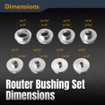 thumbnail image 3 of Router Guide POWERTEC 10 unidades con estuche de almacenamiento para carpintería, 3 of 7