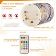 thumbnail image 5 of Yayeee Flameless Candles with Remote Flickering Battery Operated Multi Color Changing, Purple Floral Pattern, 5 of 7