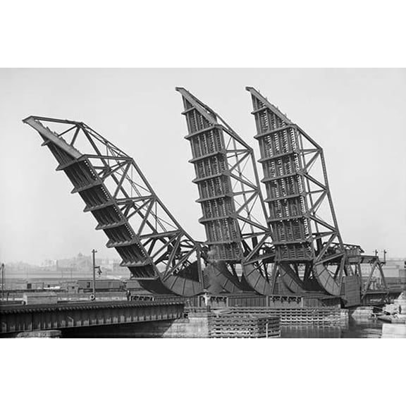 Boston Tower Bridges Elevated-Fine art canvas print (20" x 30")
