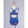 thumbnail image 4 of iiniim Kids Girls Printed Sleeveless Ballet Dance Costume Gymnastics Leotard Athletic Activewear 4-16 A Colorful Fish Scales 16, 4 of 7