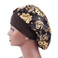 thumbnail image 2 of Gorro de satén suave para dormir de noche para mujer, banda ancha elástica, cubierta para la pérdida de cabello, envoltura para la cabeza, gorro de satén para belleza, gorro de quimio para el cuidado, 2 of 4
