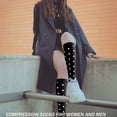 thumbnail image 3 of 7 Pairs Compression Socks for Men & Women 15-20 mmhg Graduated Athletic for Running Nurses Shin Splints Flight Travel, 3 of 7