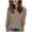 Khaki, variant on XMMSWDLA Womens Sweatshirts V Neck Long Sleeve Shirts Loose Casual Fall Fashion Sweaters