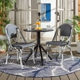 thumbnail image 2 of Safavieh Torino Outdoor Metal Dining Side Chairs - Set of 2, Navy/White, 2 of 13