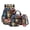 American Flag Wolf Forest Camo, variant on Xixirimido Cartoon Dinosaur Green Camouflage 4Pcs Backpack Set for Boys, Kids Book Bags with Lunch Box Pencil Case Water Bottle Holder, 17 Inch School Bag Set for Elementary Middle School