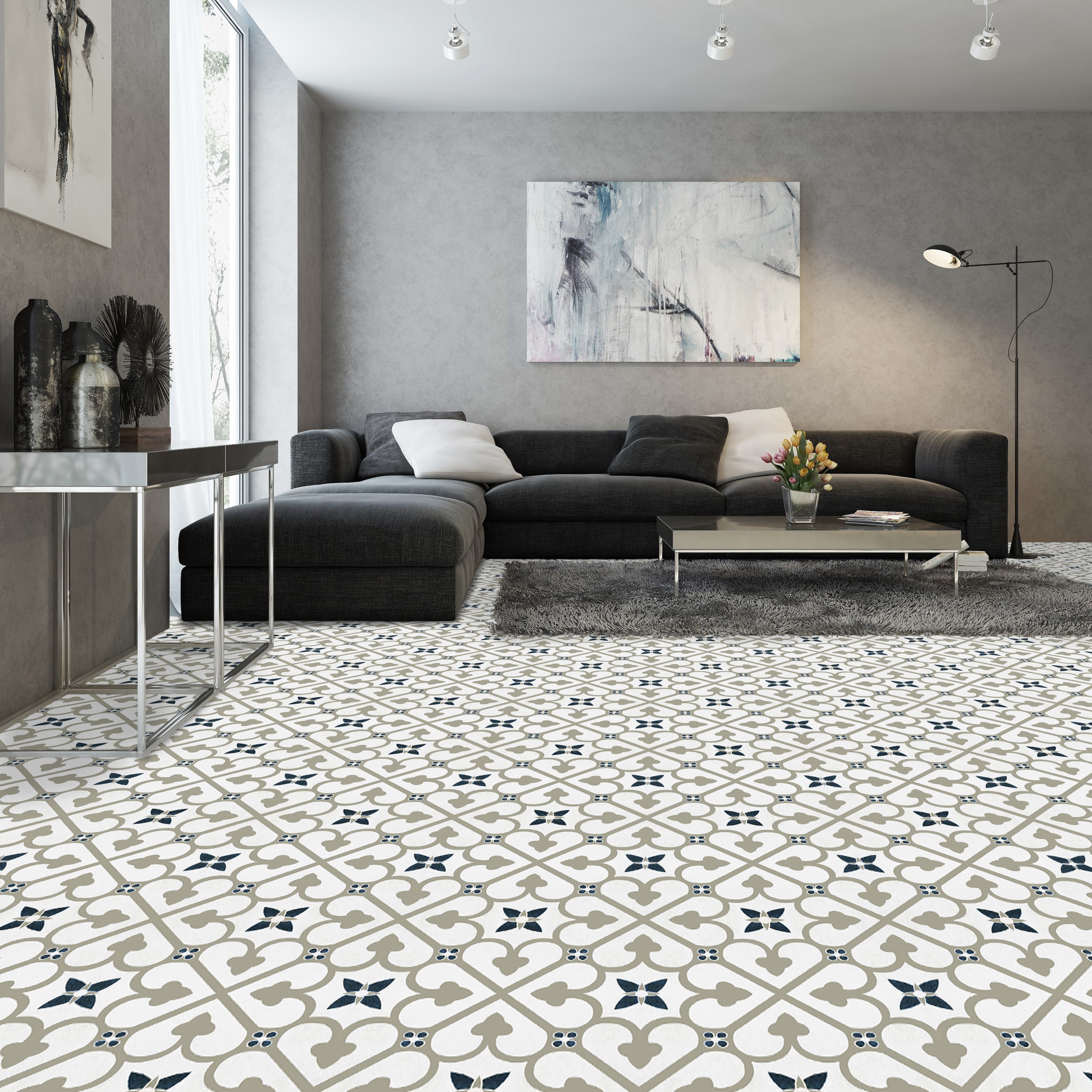 Achim Retro Self-Adhesive 12x12 Vinyl Floor Tile - Clover