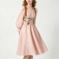 thumbnail image 6 of Girls Renaissance Corset Dress Puff Sleeve Peasant Medieval Dresses Ruffle Cute Elegant Party Outfits Pink, Size 9 Y, 6 of 7
