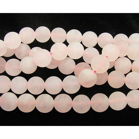 8mm 15.5" Strand Rose Quartz Matte Round Beads ForJewelry Making