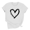 thumbnail image 2 of Vetsdori Womens Short Sleeve Shirts Graphic Gifts for Wife Pullover Young Adult Casual Summer Blouse Valentine's Day Cotton,Trendy Tops for Junior Workout, 2 of 8