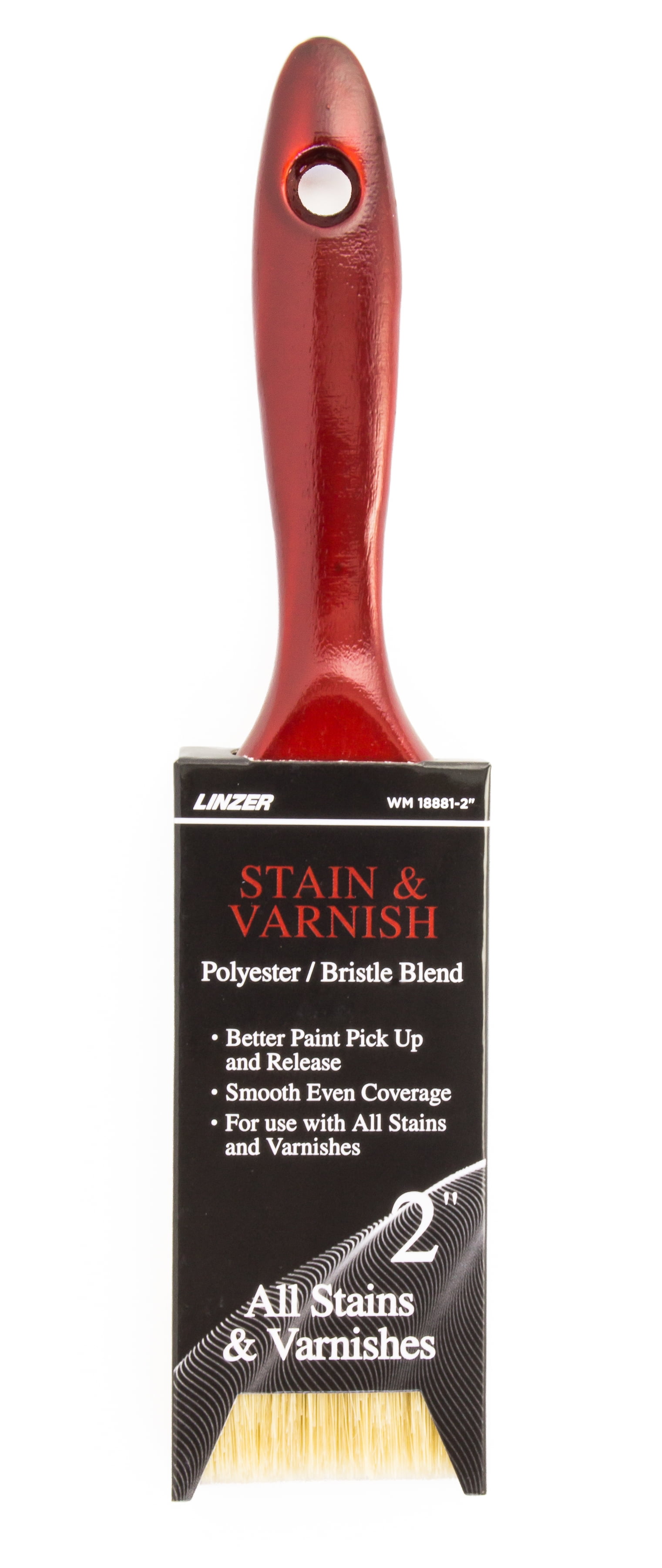 Linzer 2 in. Polyester Bristle Blend Flat All Stains & Varnishes Brush