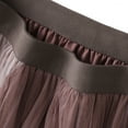 thumbnail image 4 of Lu's Chic Women's Tulle Skirt Tutu Skirts Tea-length Elastic Waist A-line Layered Mesh Midi Length Party Pleated Khaki One Size, 4 of 5