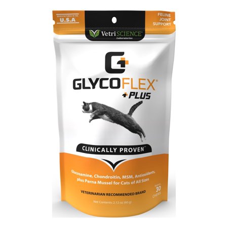 UPC: 0026664003379 | VetriScience GlycoFlex Plus Hip & Joint Support for Cats Fish Flavor 30 Bite Sized Chews
