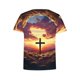 thumbnail image 4 of Xuyuer Easter Shirts for Women Round Neck Short Sleeve Easter Casual T-shirt Cross Print Graphic Tops Christian T-Shirt Causal Jesus Christian Graphic Short Sleeve T-Shirt, 4 of 5